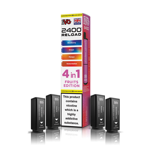 IVG 2400 Reload 4-in-1 Multi Flavour Edition Prefilled Vape Pods