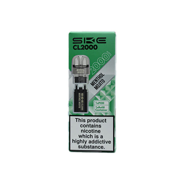 SKE CL2000 Replacement Pre Filled Pods 2 Pack